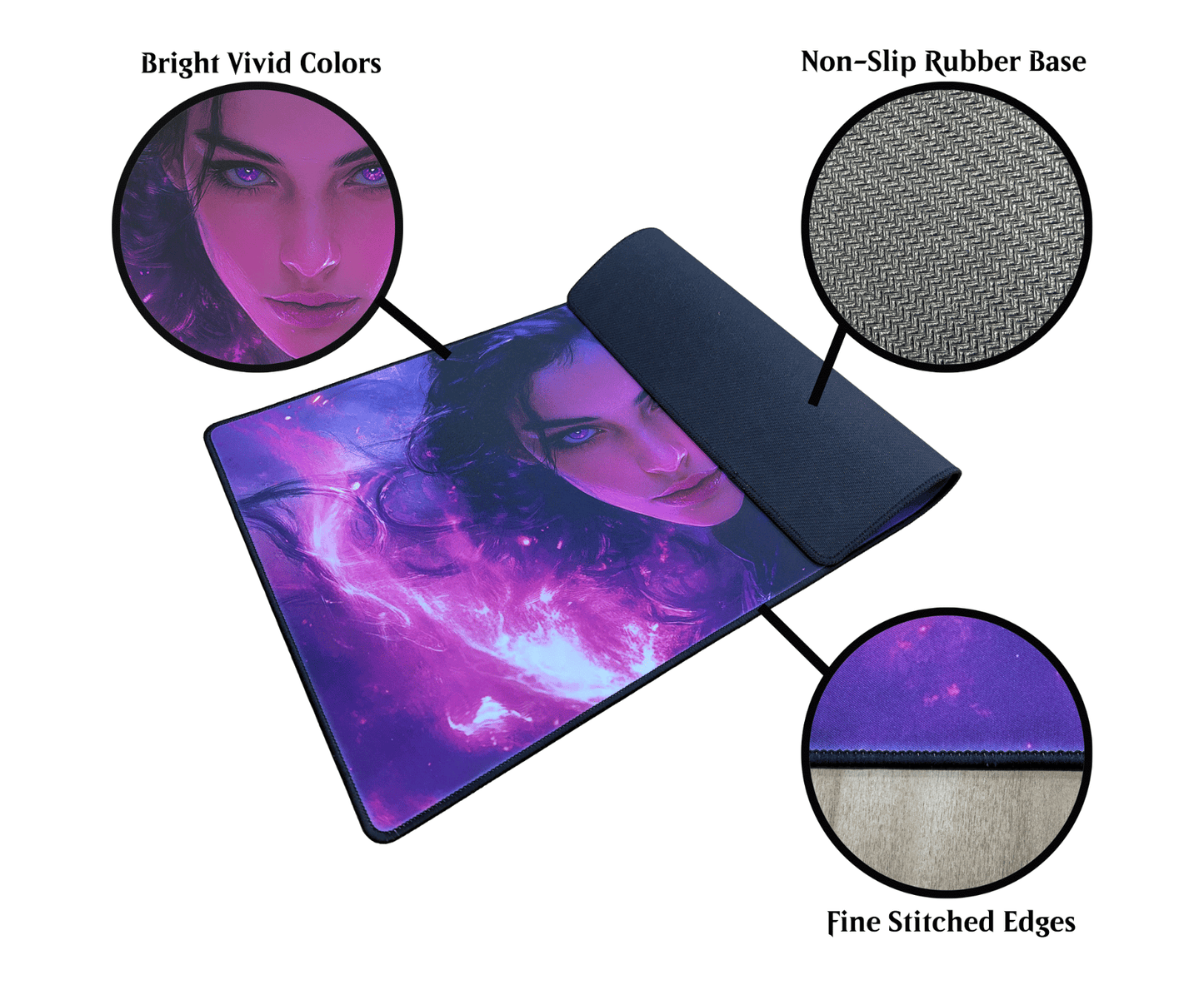 Custom Playmat 14 in x 24 in - High-Quality, Vibrant Colors with Stitched Edges