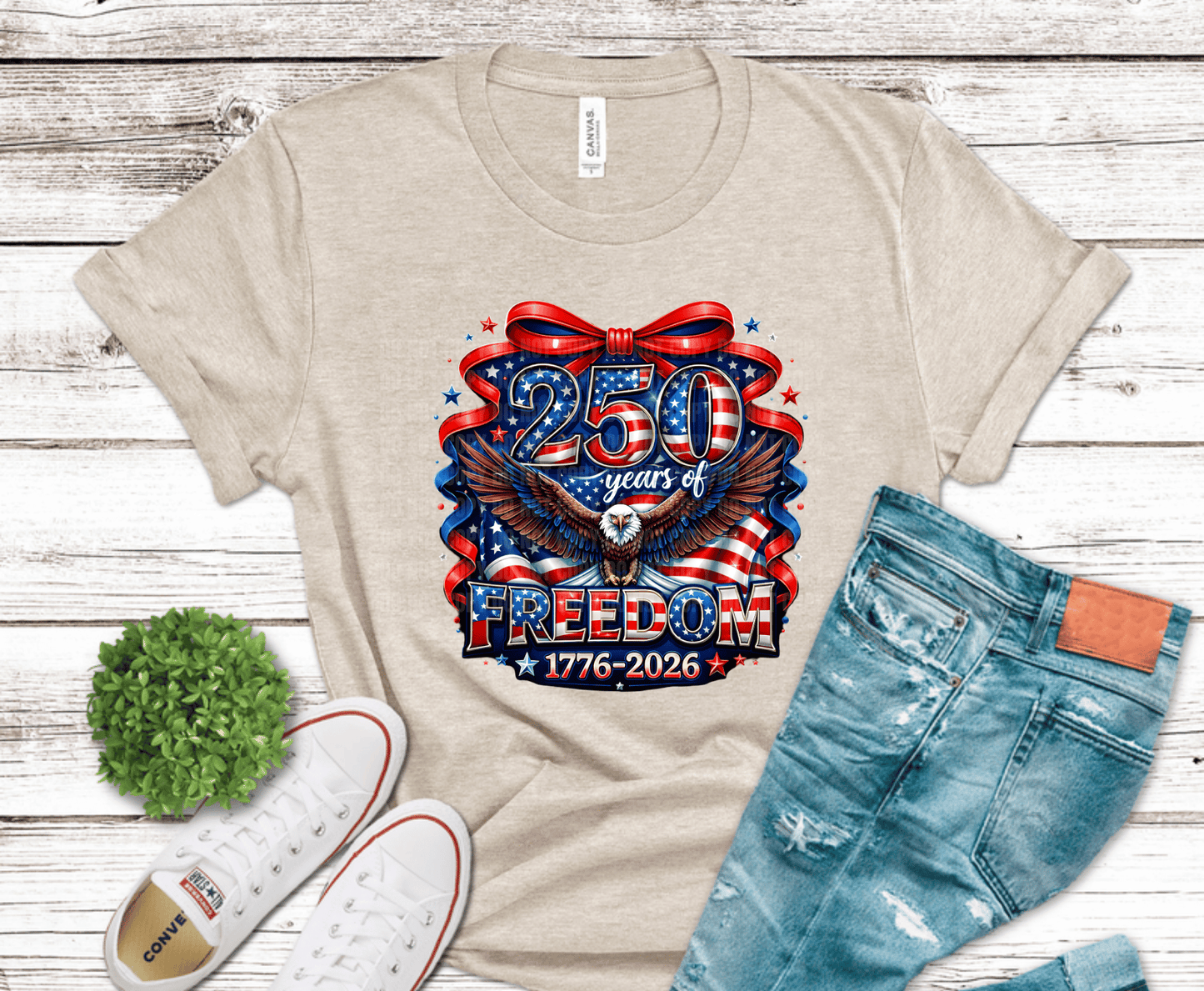 Happy 250 USA | Premade DTF Transfer Gang Sheet For Graphic Tees