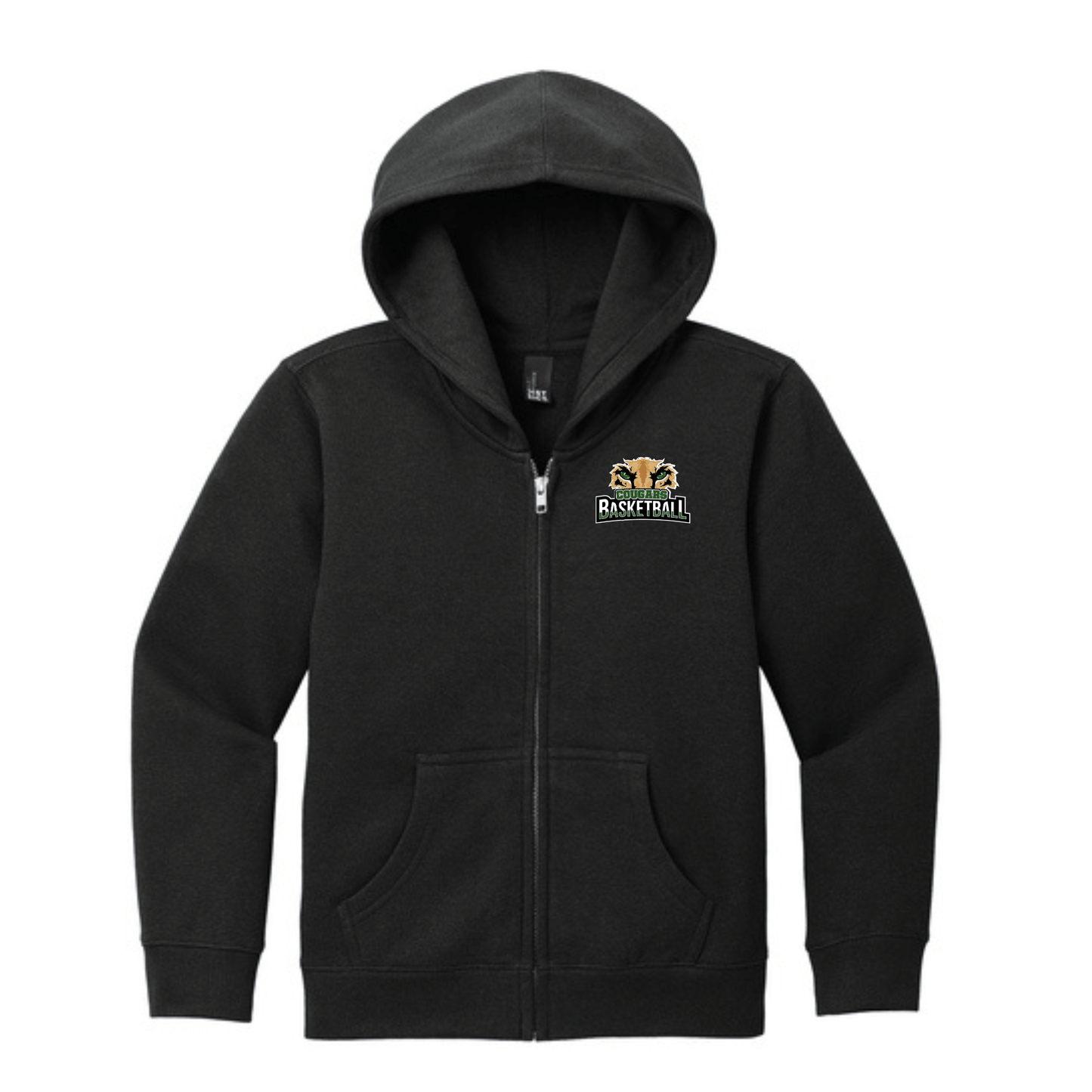 Cougars Basketball | Youth Zip-Up Sweatshirt