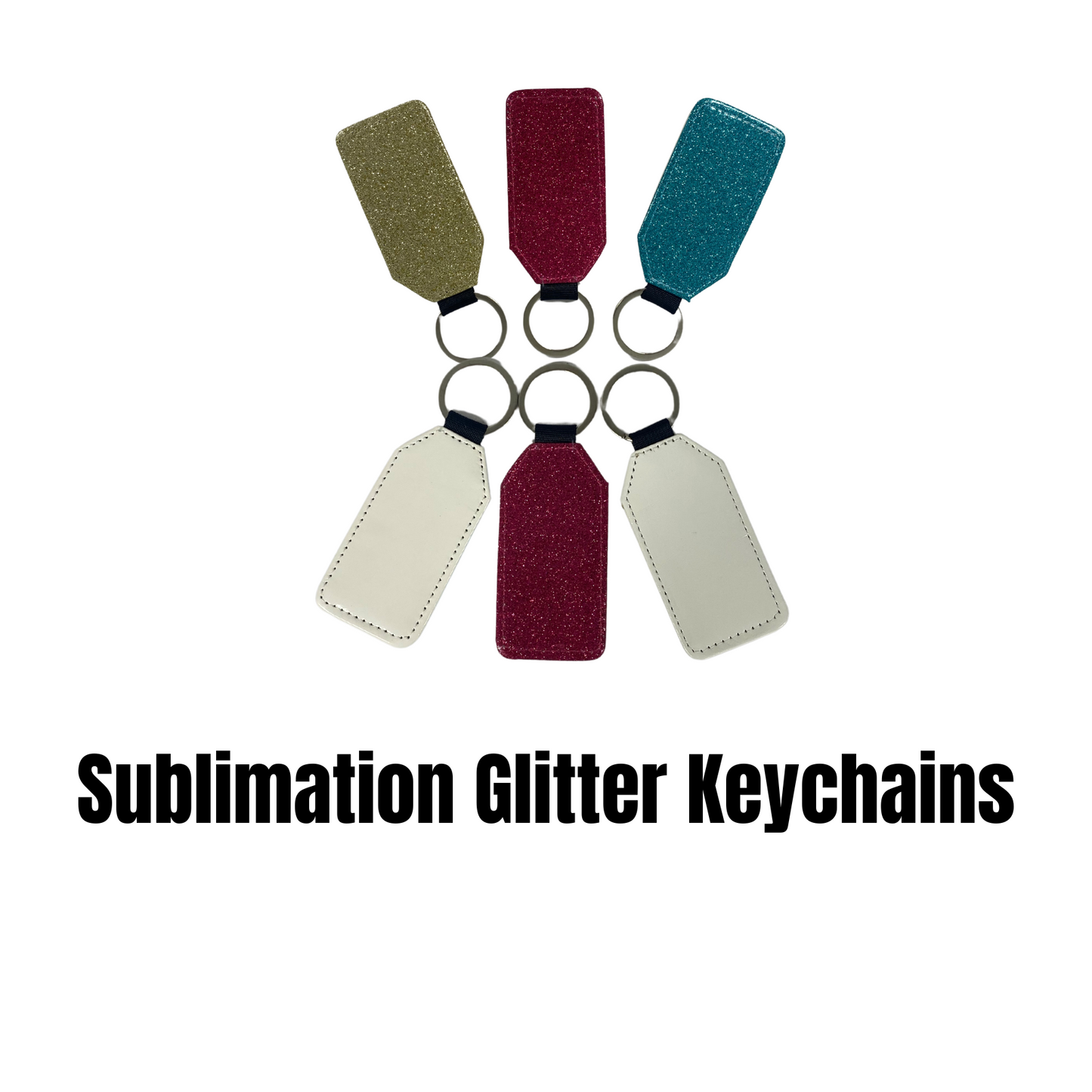 Sublimation Glitter Keychain