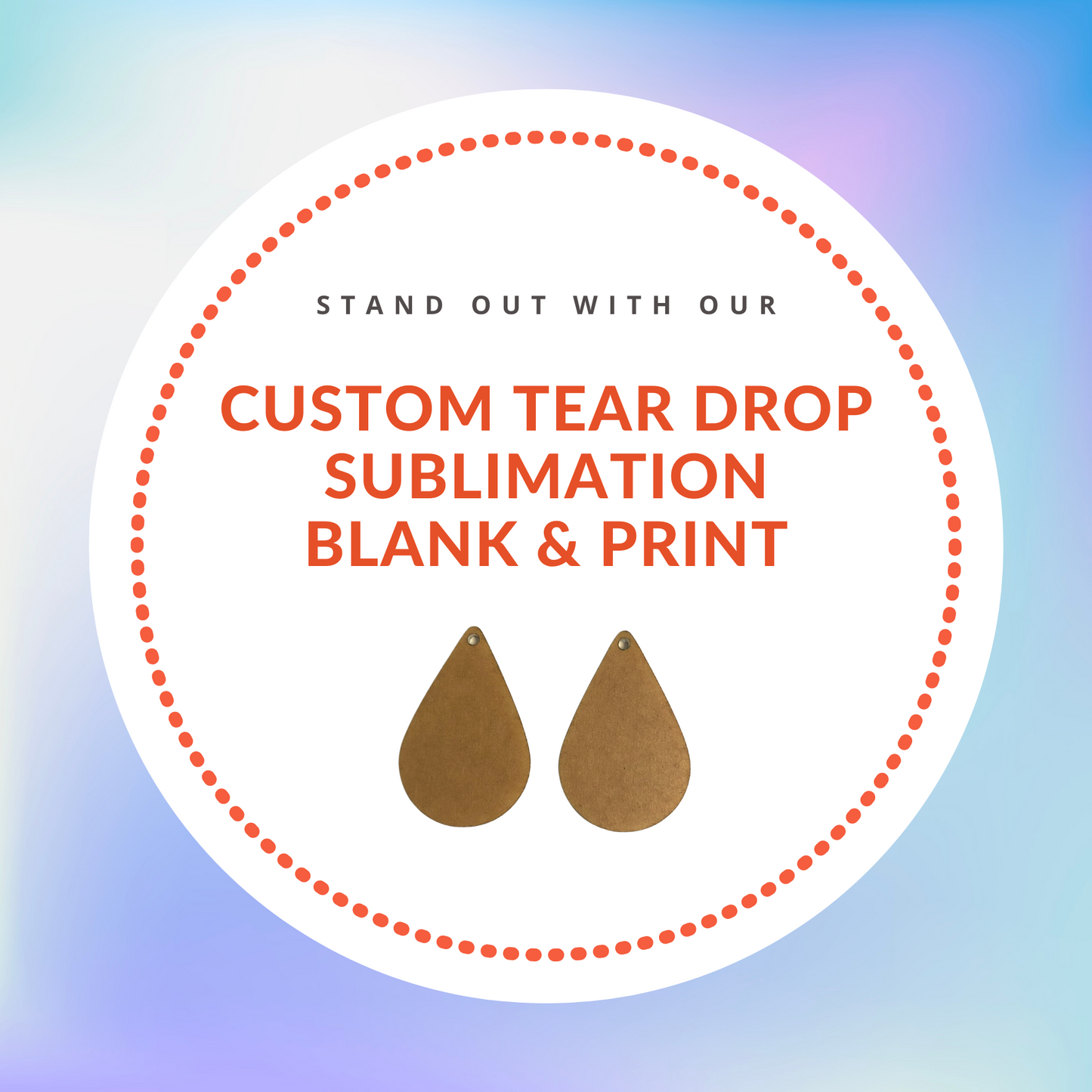 Custom Sublimation Tear Drop Earrings (set of 2)